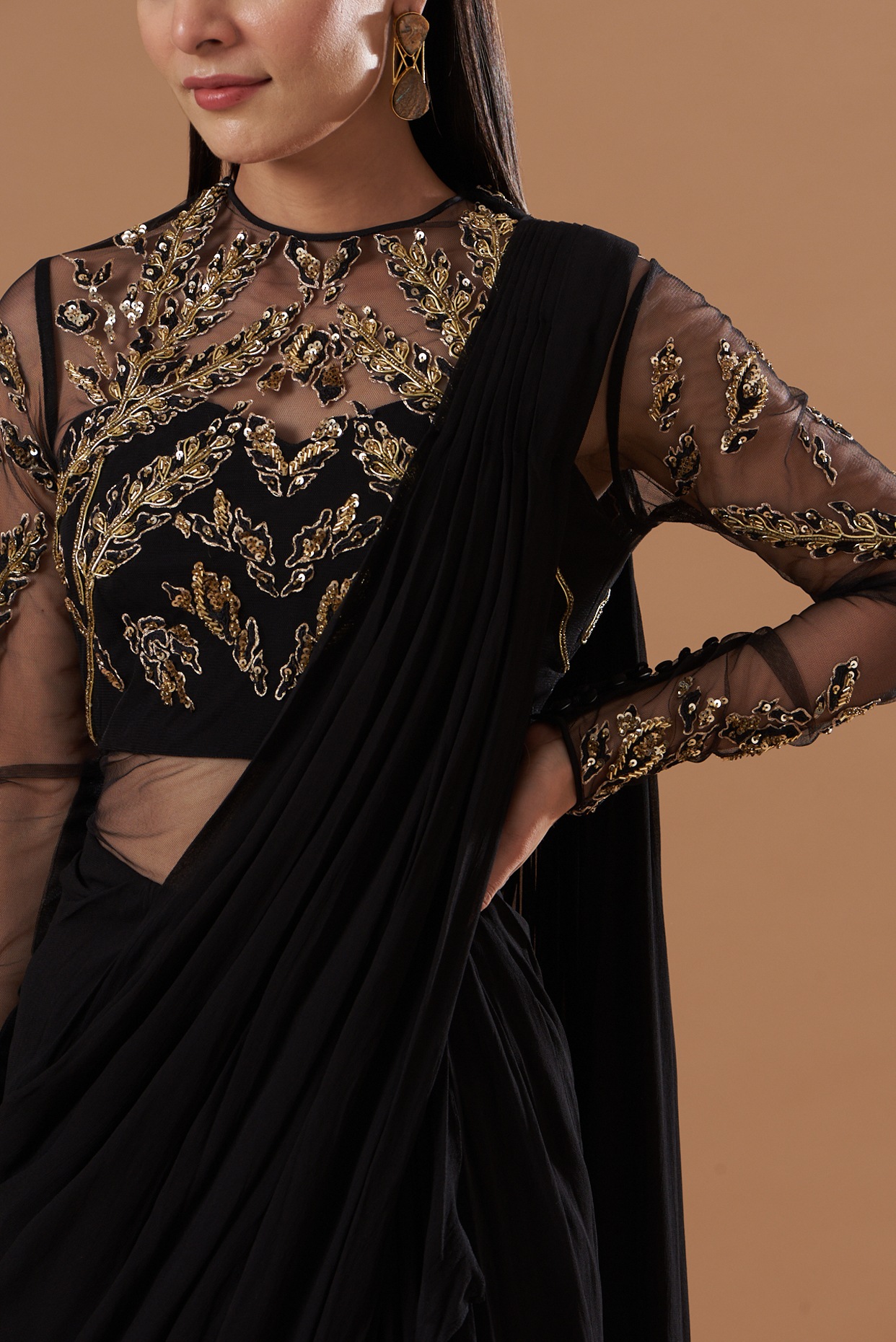 Dolly Jain - Gown style saree #gown #saree #sari... | Facebook